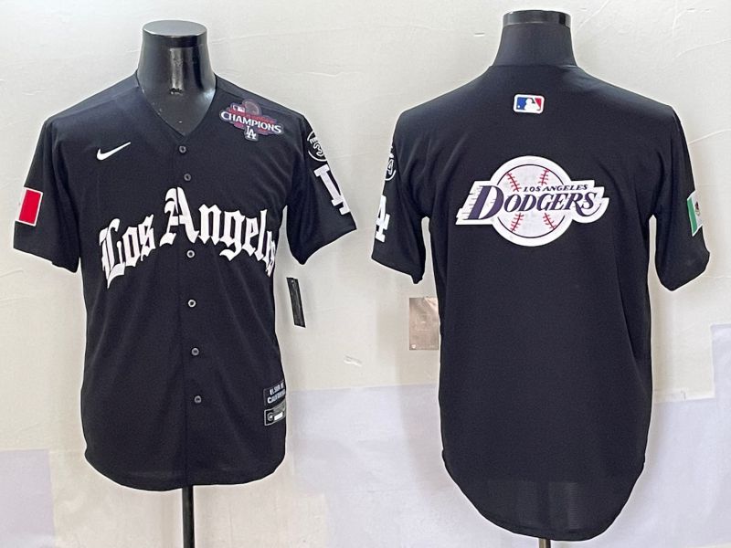 Men Los Angeles Dodgers Blank Black Five generations Joint Name 2025 Nike MLB Jersey style 33
